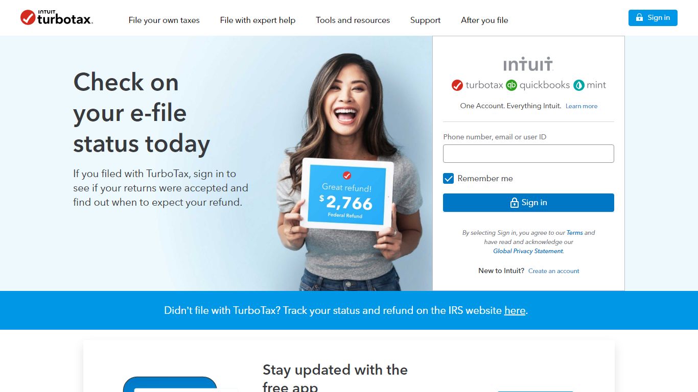 TurboTax® Where's My Refund, Check e-File Status, Get Your Tax Return ...